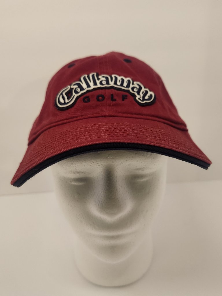 Callaway Golf Hat Red Strapback Adjustable Baseball Cap Cotton Logo